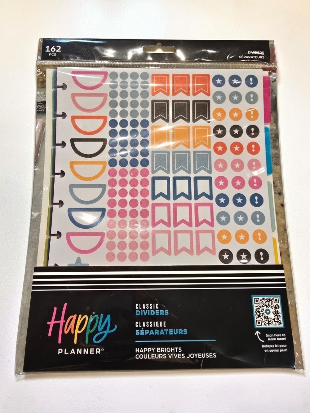 The Happy Planner Classic Happy Brights Dividers & Stickers 162 Pc NIP